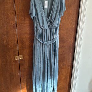 NWT Baltic Born Kristina Maxi Dress, Dusty Blue, 3X